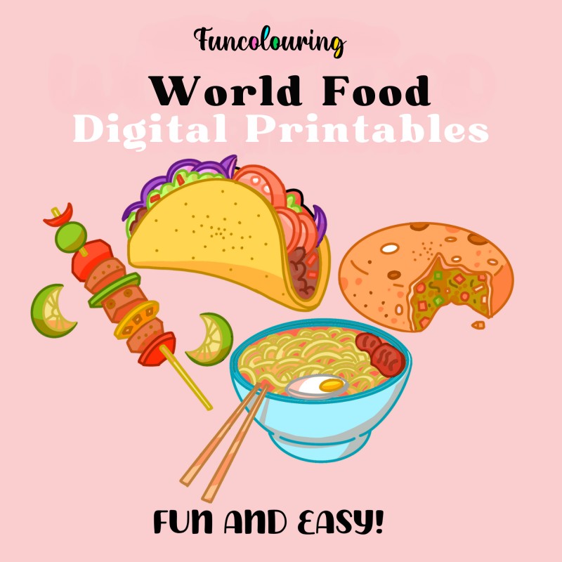 World Food Coloring Book