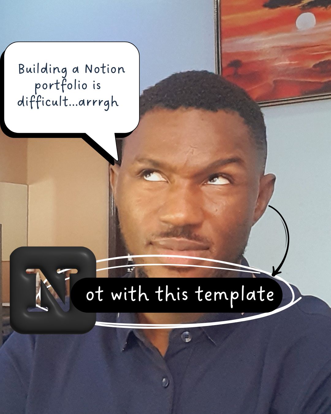 Notion portfolio template for content marketers