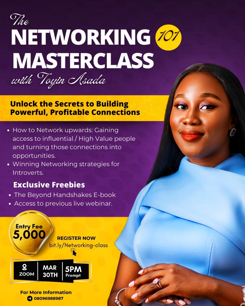 THE NETWORKING 101 MASTERCLASS REPLAY.
