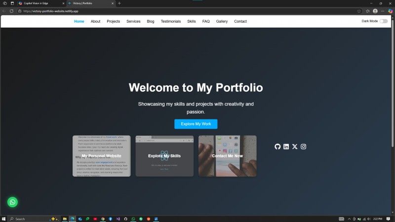 Professional Portfolio template