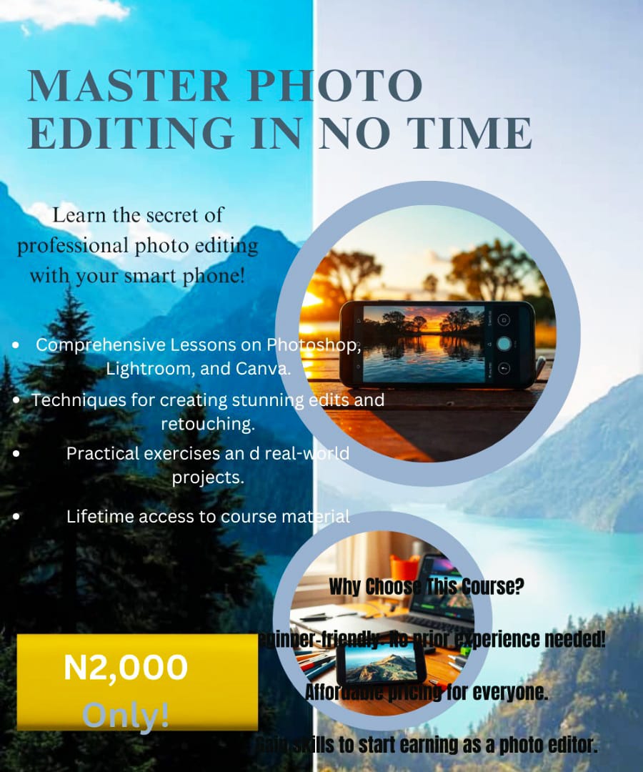 Master Photo Editing In No Time.