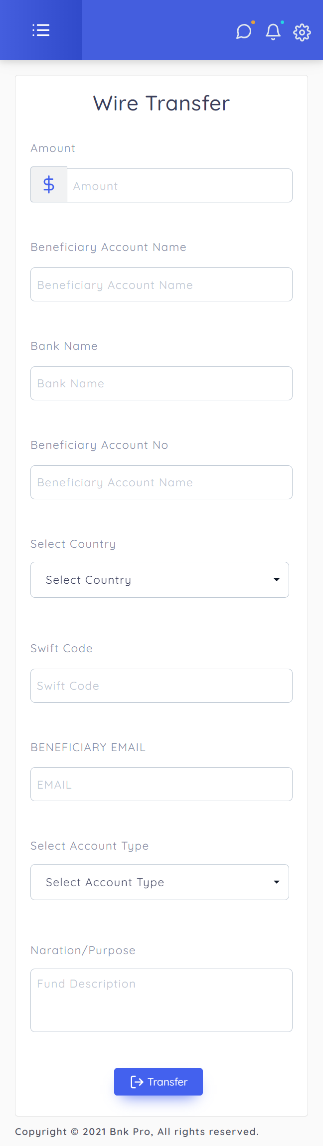 Online Banking Script with SMS Alert