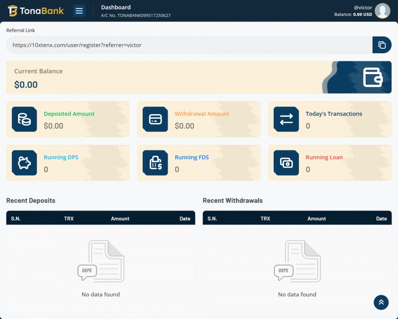 TonaBank - Online Banking PHP Script Platform