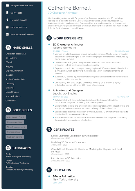 Cybersecurity CV template