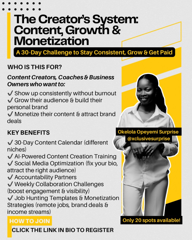 THE CREATOR'S SYSTEM: Content, Growth & Monetization - 30-Day Challenge