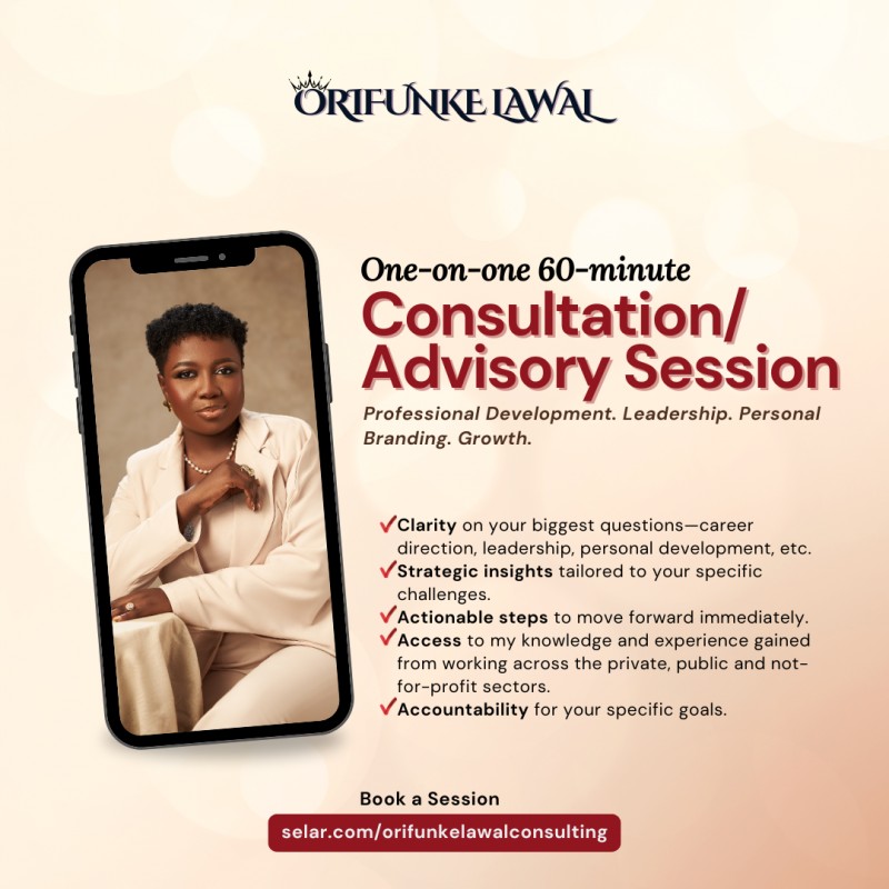 Book a 60-minute Deep-Dive Consulting/Advisory Session with Orifunke Lawal