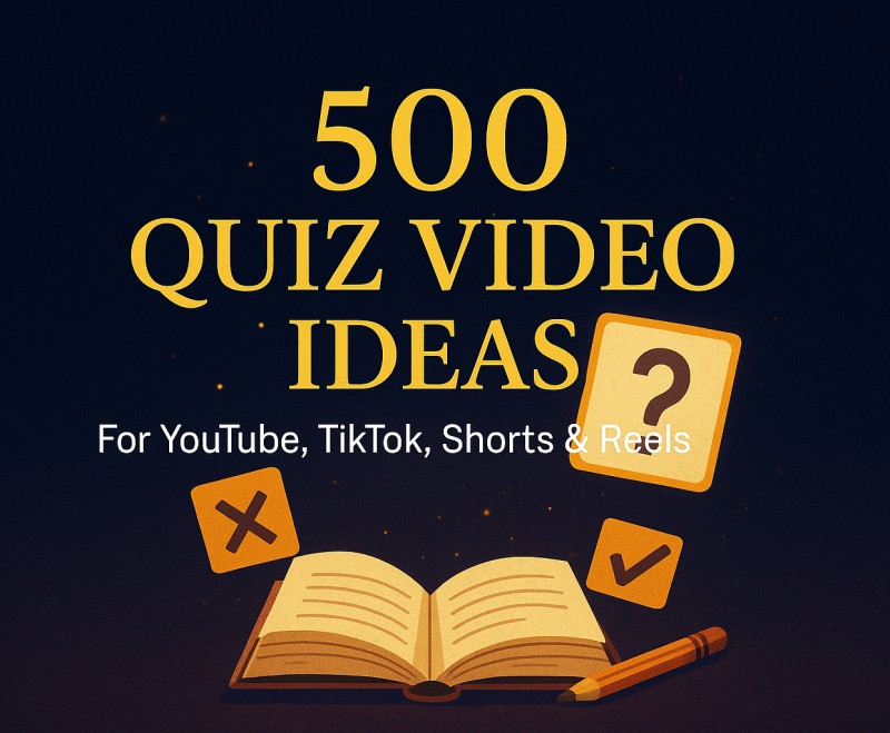 500 Quiz Video Ideas Pack
