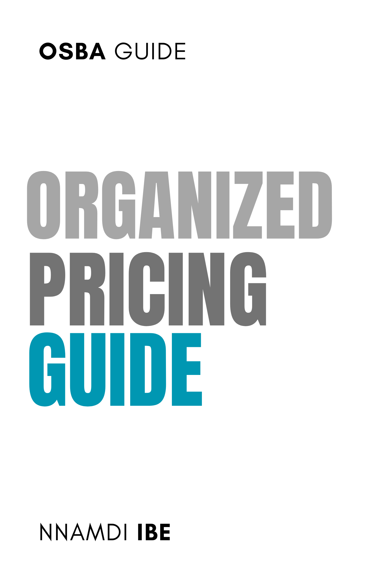 ORGANIZED PRICING GUIDE & TEMPLATE