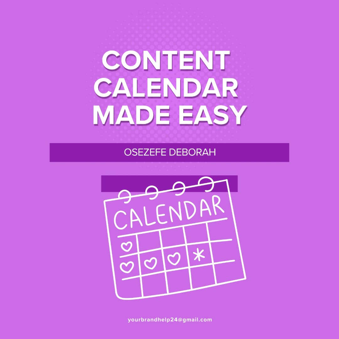 CONTENT CALENDAR TEMPLATE