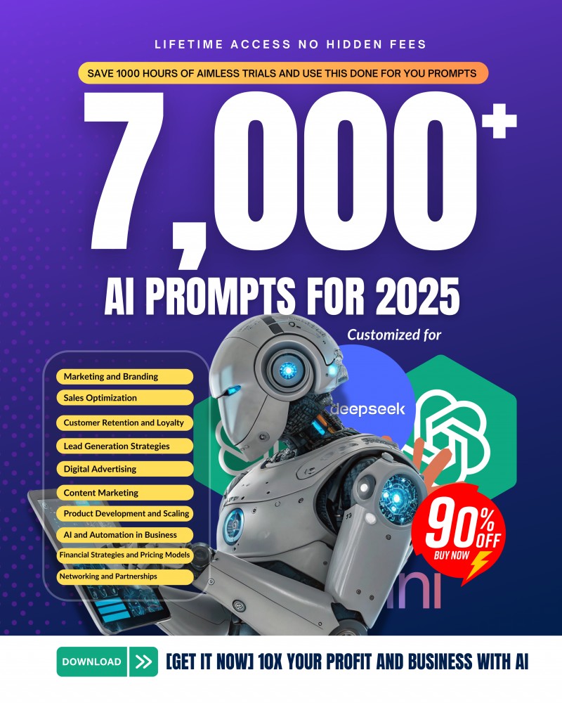 7,000+ Proven Evergreen AI Prompts to 10X Your Marketing, Explode Your Sales & Grow Your Business — (FAST)
