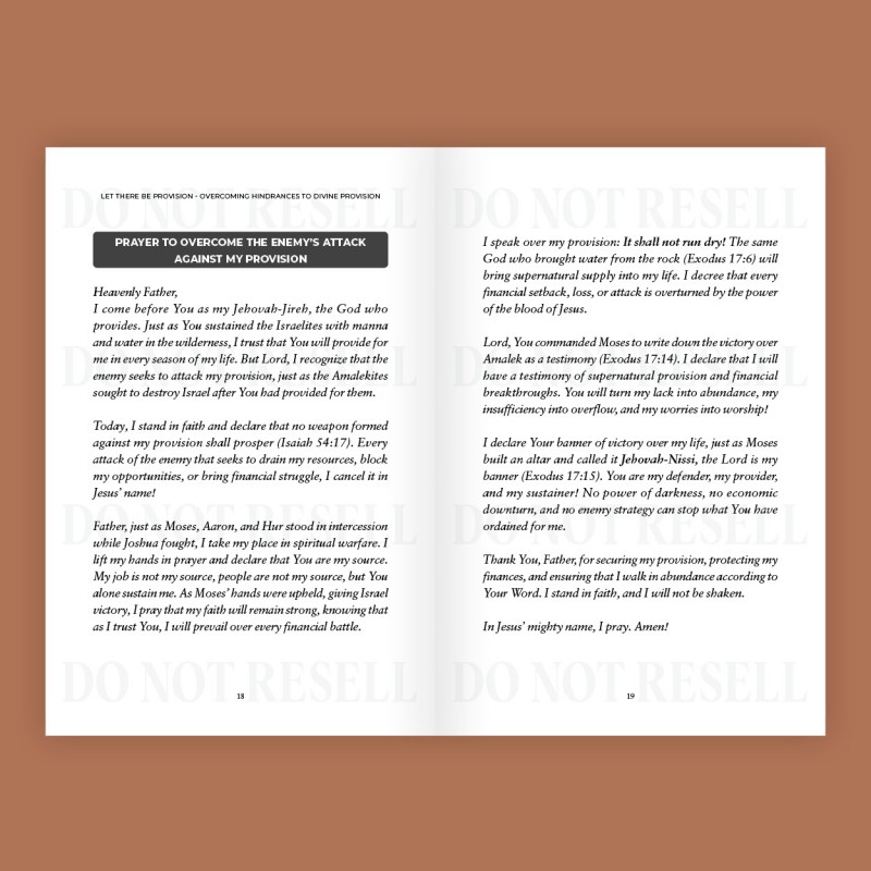 Let There Be Provision: Overcoming Hindrances to Provision
