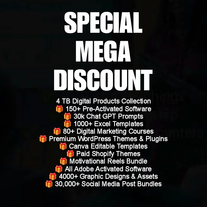 SPECIAL MEGA DISCOUNT