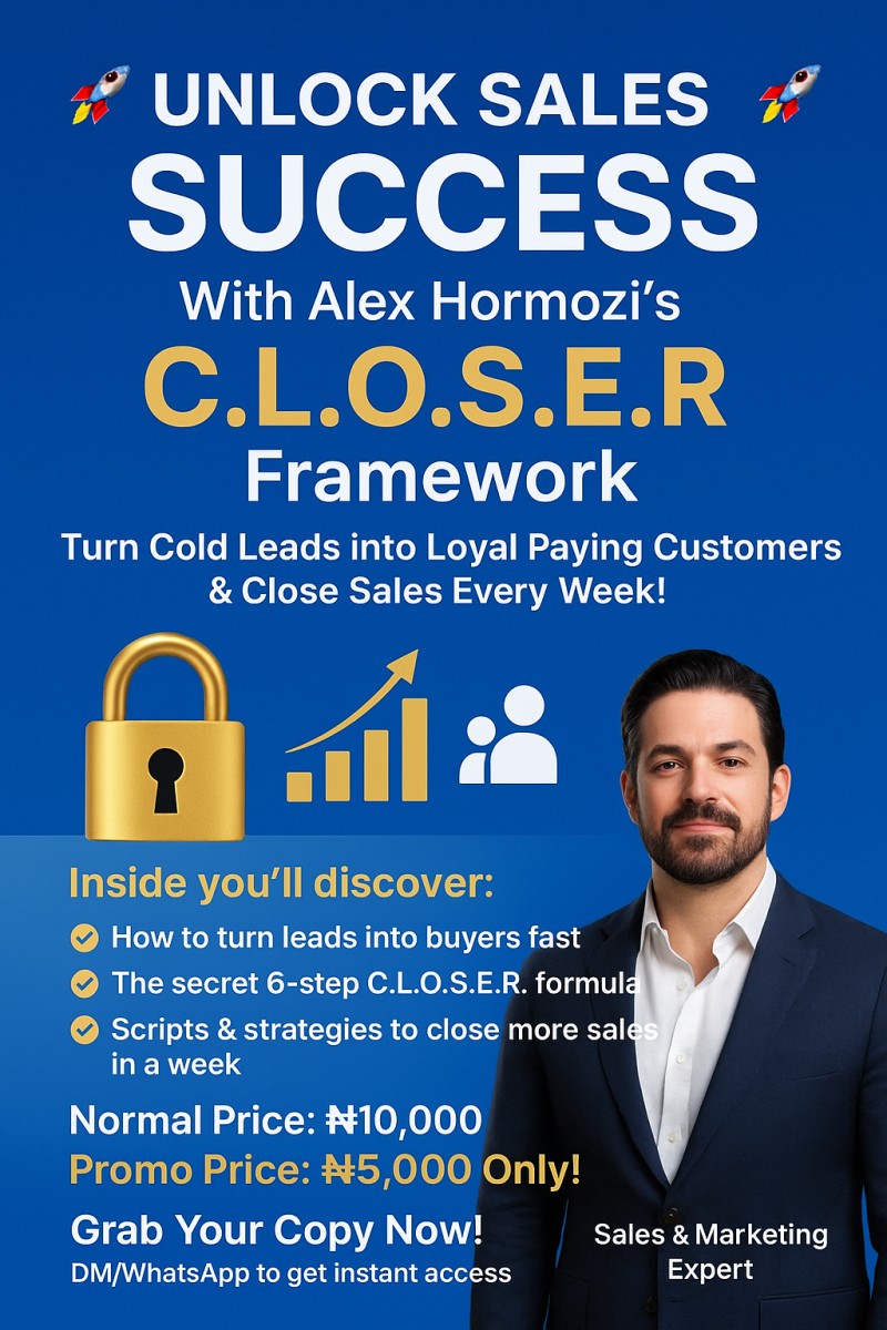 UNLOCK SALES SUCCESS WITH THE C.L.O.S.E.R FRAMEWORK