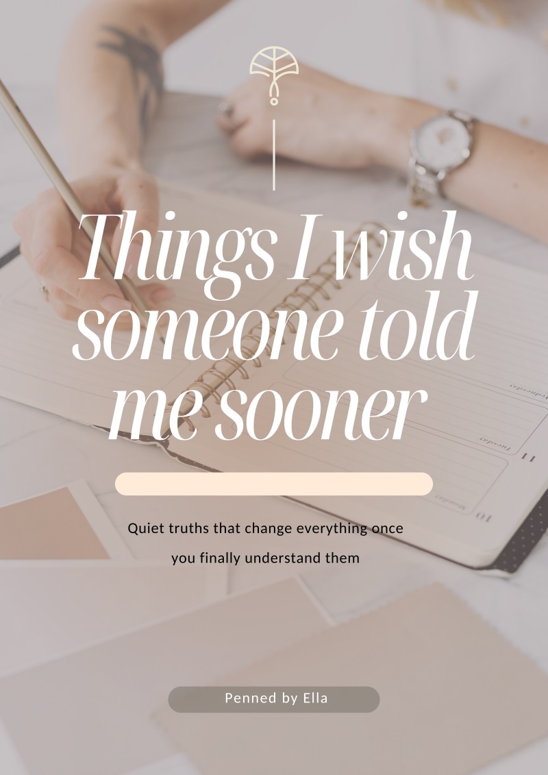 Buy Things I wish someone told me sooner by Pennedbyella a on Selar