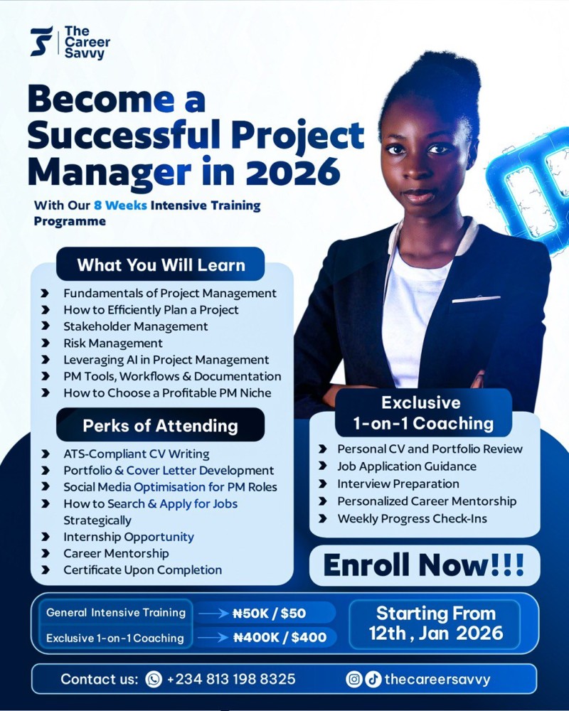 1:1 PROJECT MANAGEMENT TRAINNING