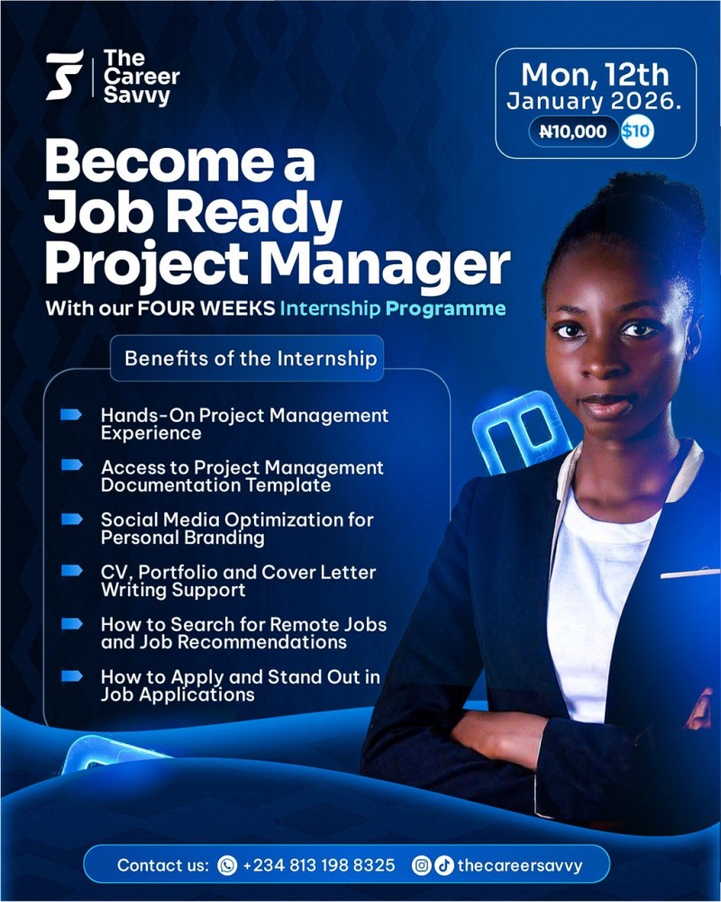 APPLY FOR PROJECT MANAGEMENT INTERNSHIP