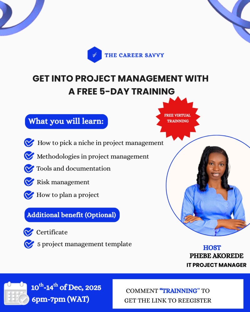 CERTIFICATE FOR FREE PROJECT MANAGEMENT TRAINNING