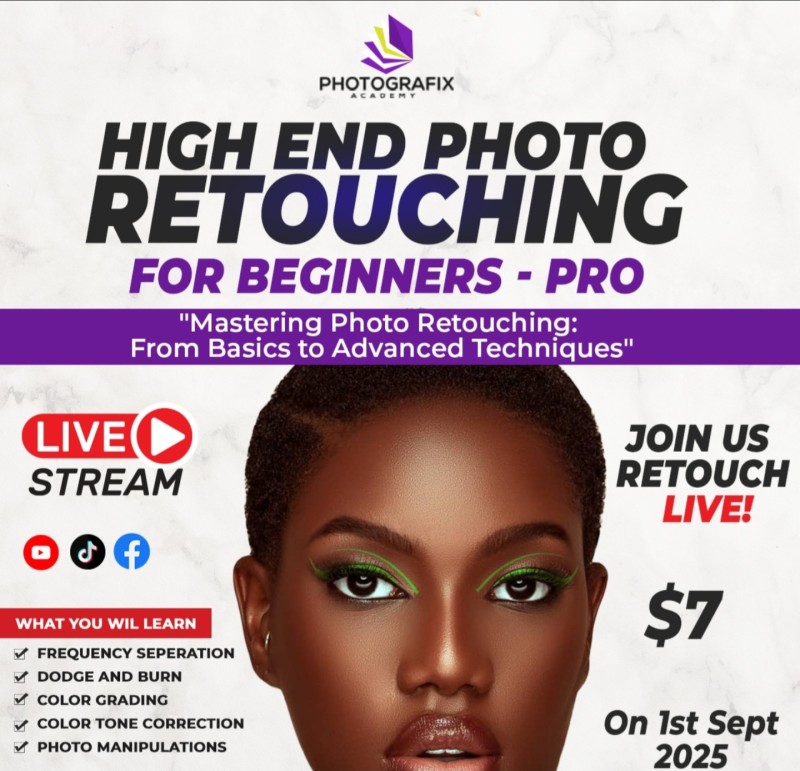 High End Photo Retouching Live Session