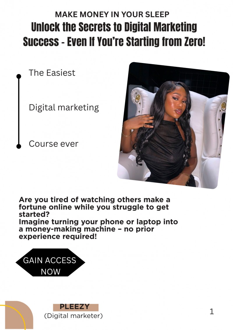 MAKE MONEY IN YOUR SLEEP: THE DIGITAL MARKETING BLUEPRINT