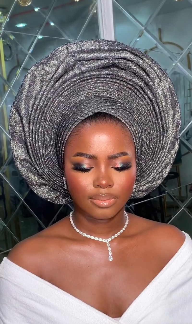 The Ace gele(also called bridal round)