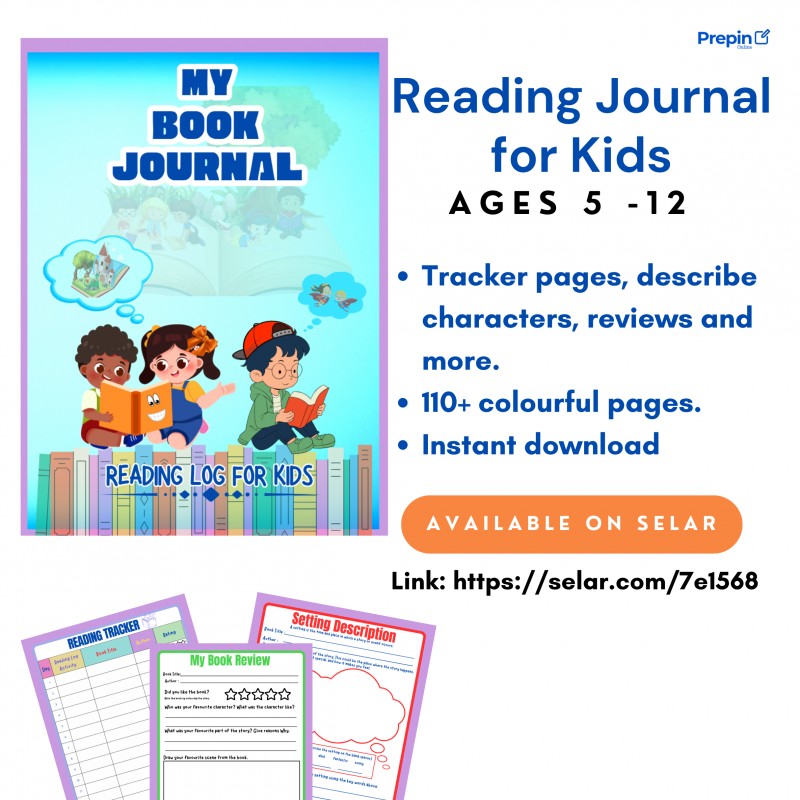 My Book Journal (Coloured Pages)- Kids Reading Journal (Ages 5–12)