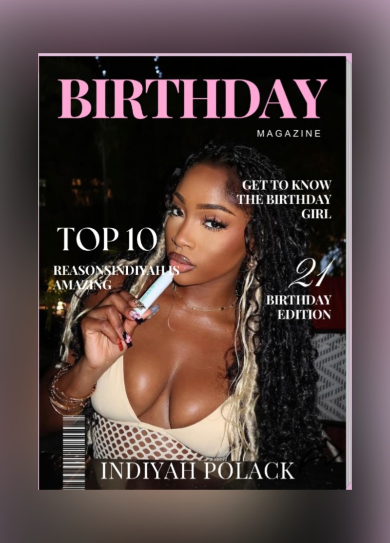 Birthday magazine template