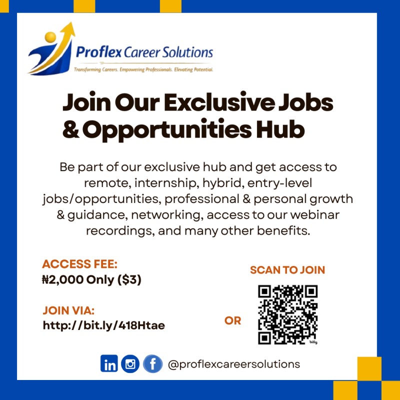 JOIN PROFLEX CAREER SOLUTIONS EXCLUSIVE JOBS & OPPORTUNITIES HUB