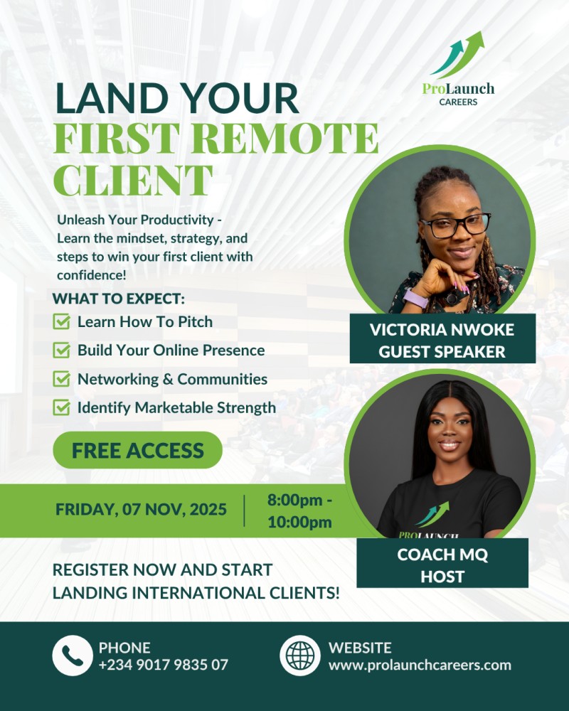 LIVE WEBINAR: LAND YOUR FIRST REMOTE CLIENT