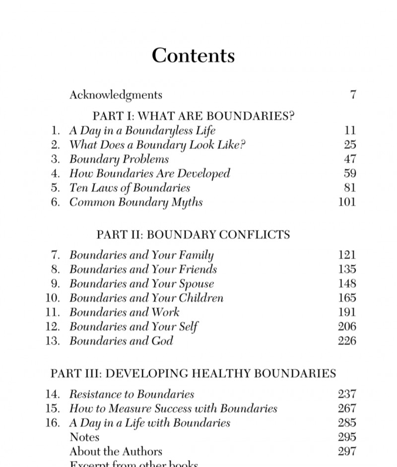 Boundaries