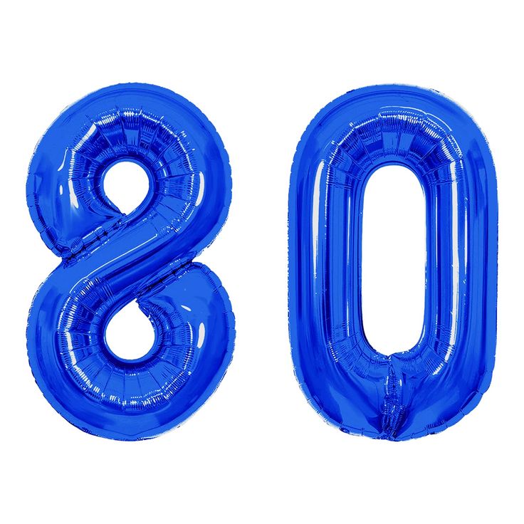 80 Number Balloons Photo Overlays