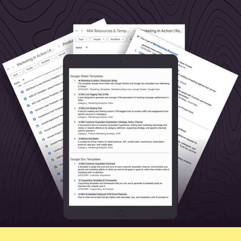 Product Marketing Templates & Resources