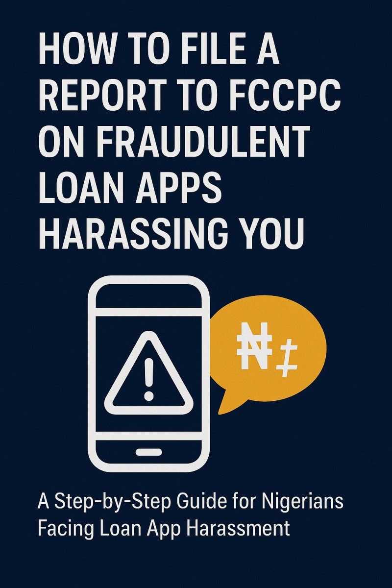 HOW TO FILE A REPORT TO FCCPC ON FRAUDULENT LOAN APPS HARASSING YOU