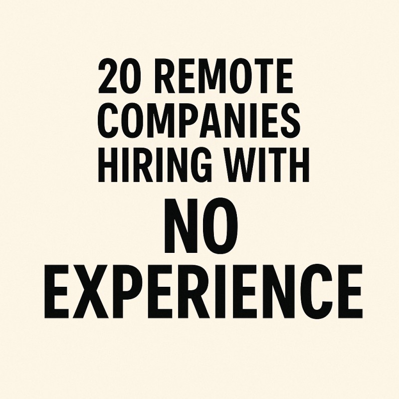 (20) COMPANIES HIRING NO EXPERIENCE NEEDED