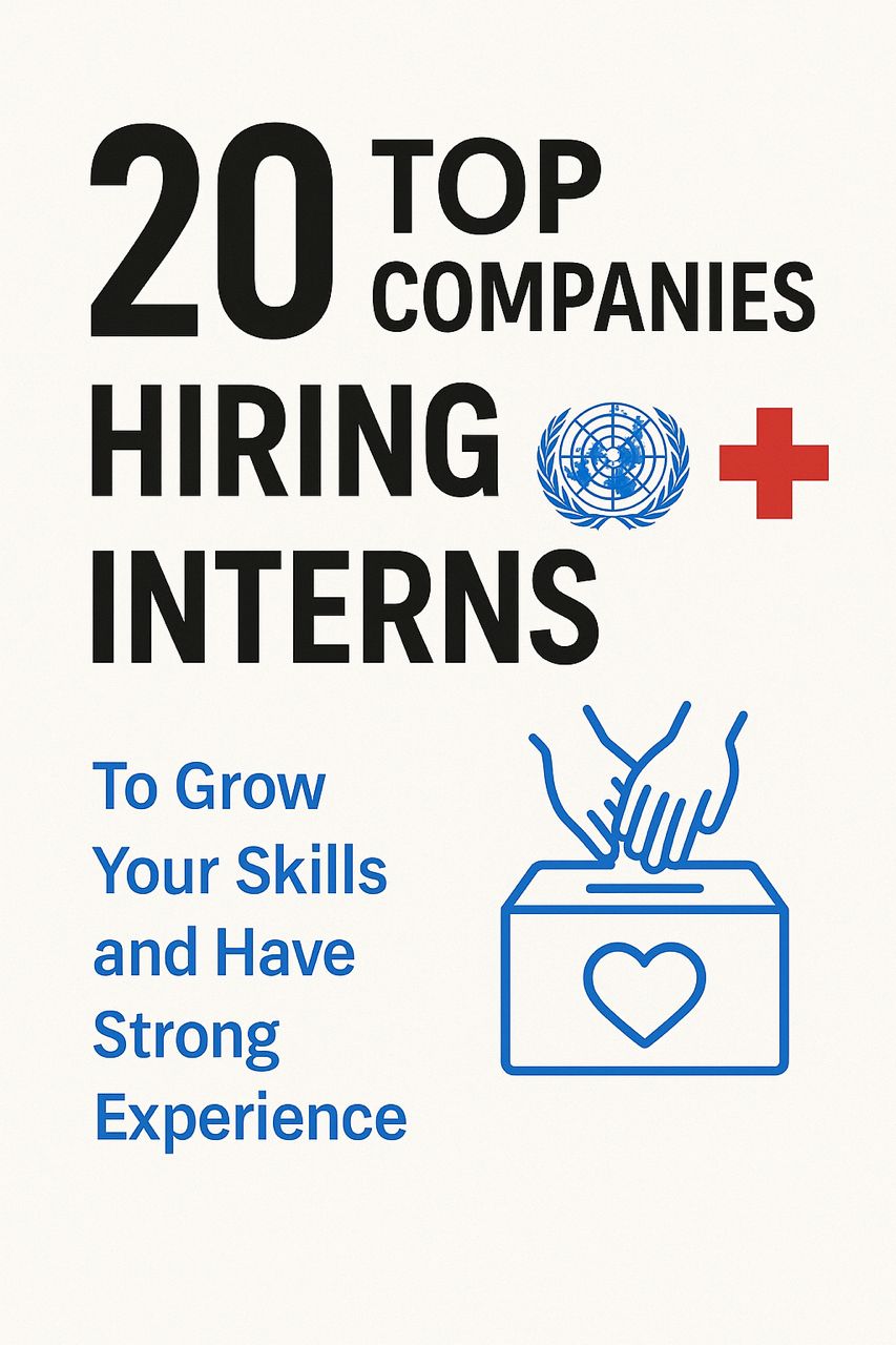 20 Top Companies Hiring for INTERNS — Build Skills & Real Experience