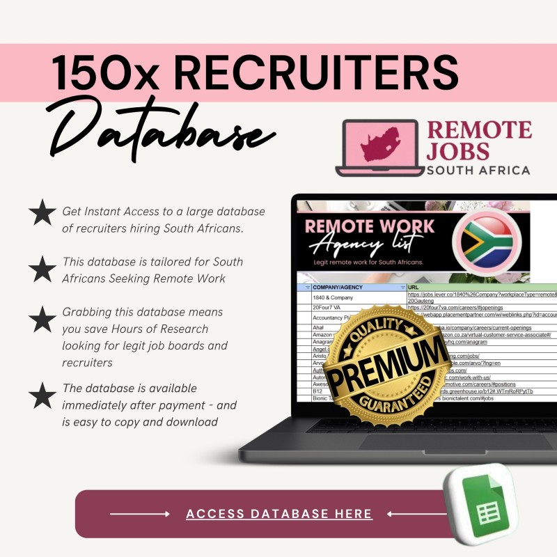 150x REMOTE RECRUITER DATABASE