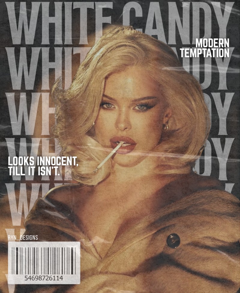 White candy graphic design poster