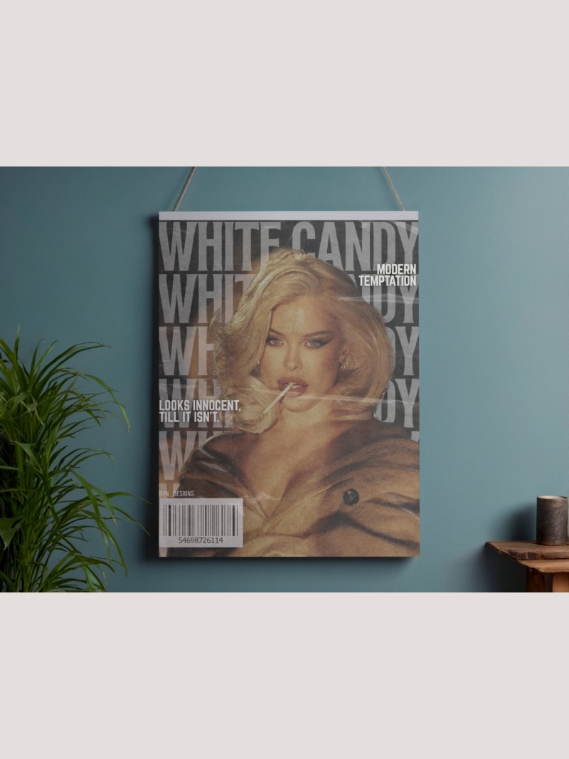 White candy graphic design poster