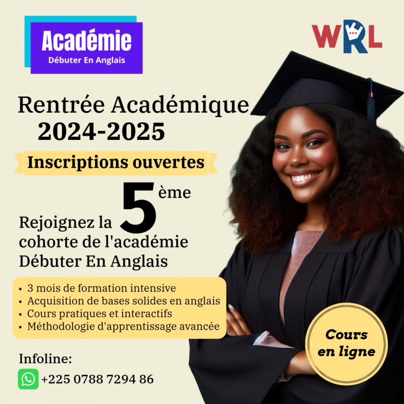 ACADEMIE DEBUTER EN ANGLAIS