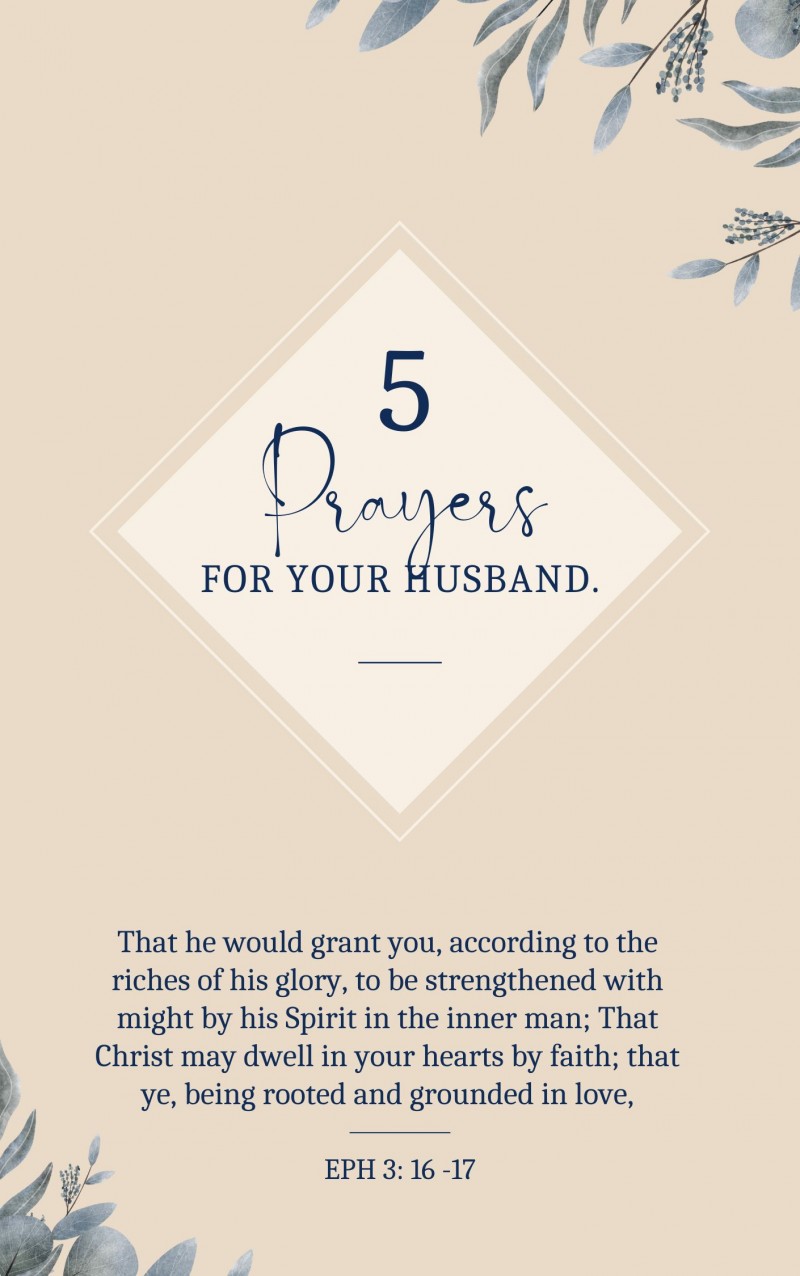 5 Prayers For Your Husband.
