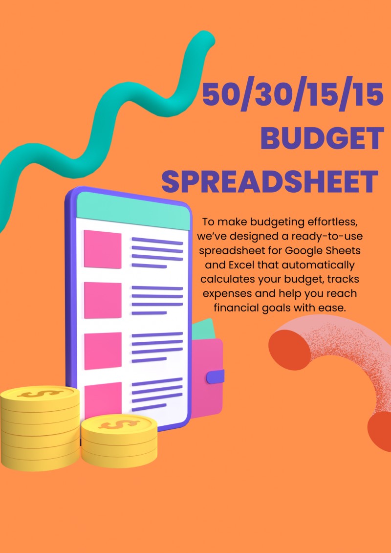 50/30/15/5 Budget Spreadsheet Template