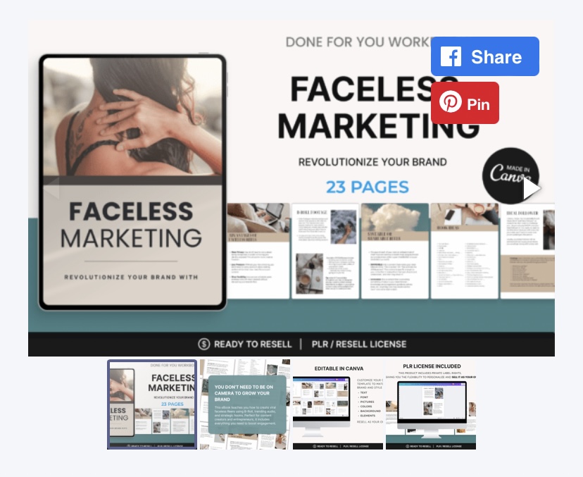 Faceless Marketing Ebook(Plr)