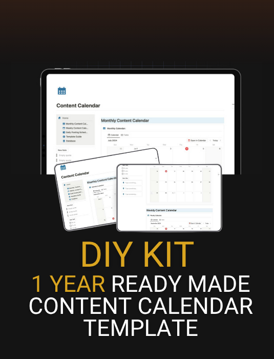 1-Year Ready-Made Content Calendar Template
