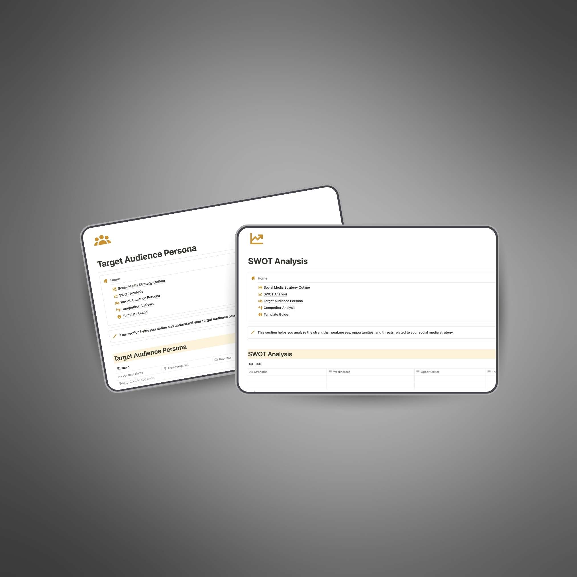 Marketing & Strategy Template Calendar