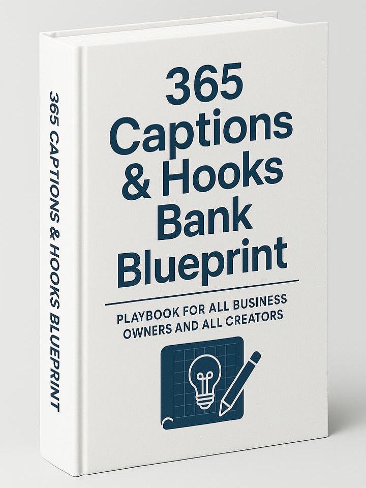 365 Days Caption, Hooks Bank playbook for Food & Catering Business Owners & Creators