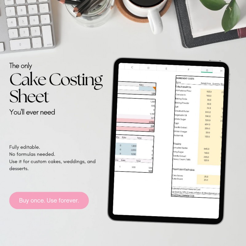 The Only Cake Costing Sheet You'll Ever Need – by Little Cake Girl
