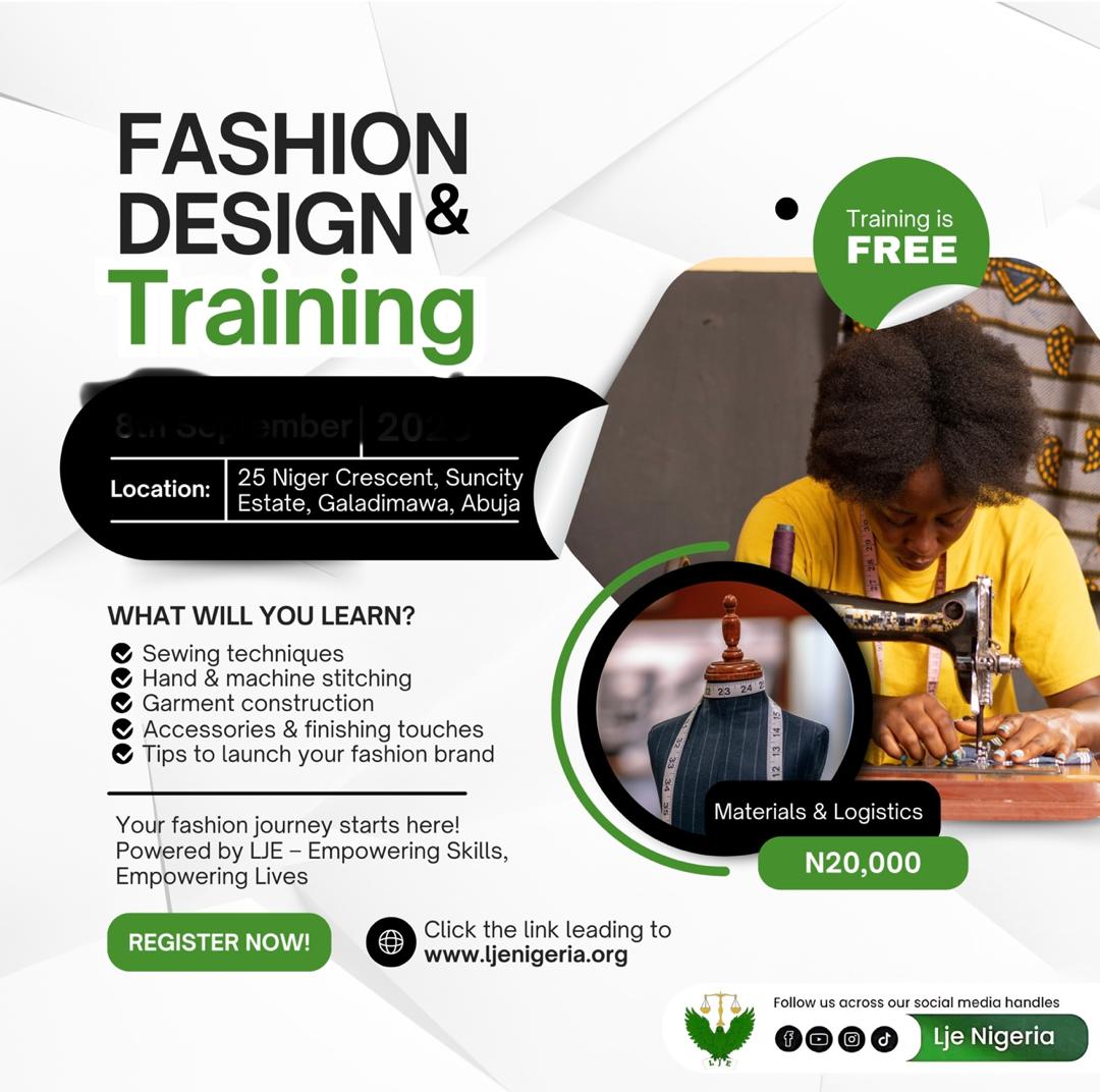 LJE NIGERIA Professional Tailoring Training
