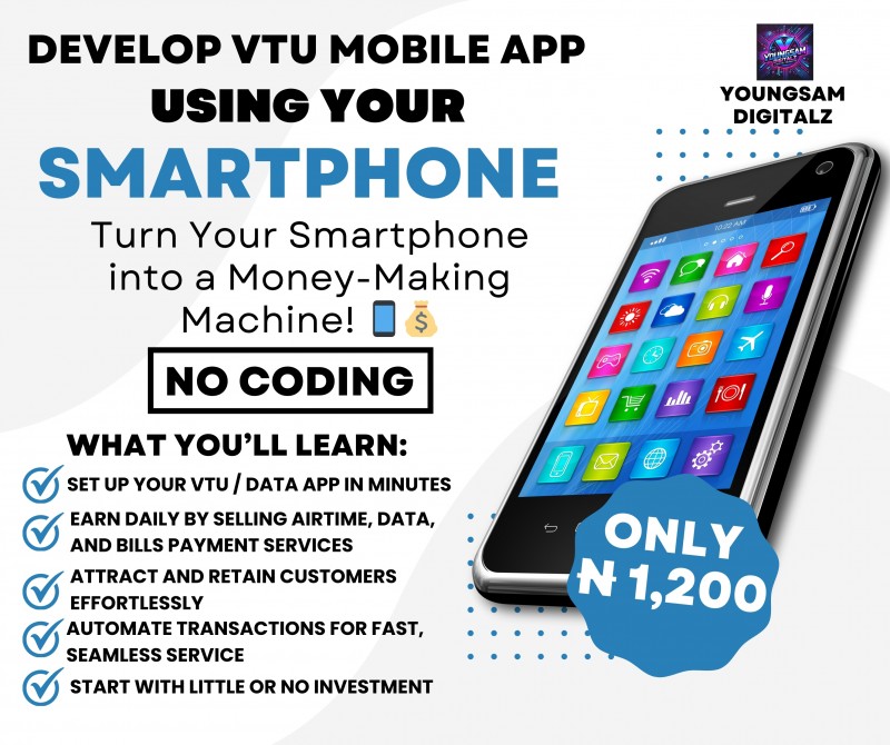 SMARTPHONE VTU/DATA APP CREATION