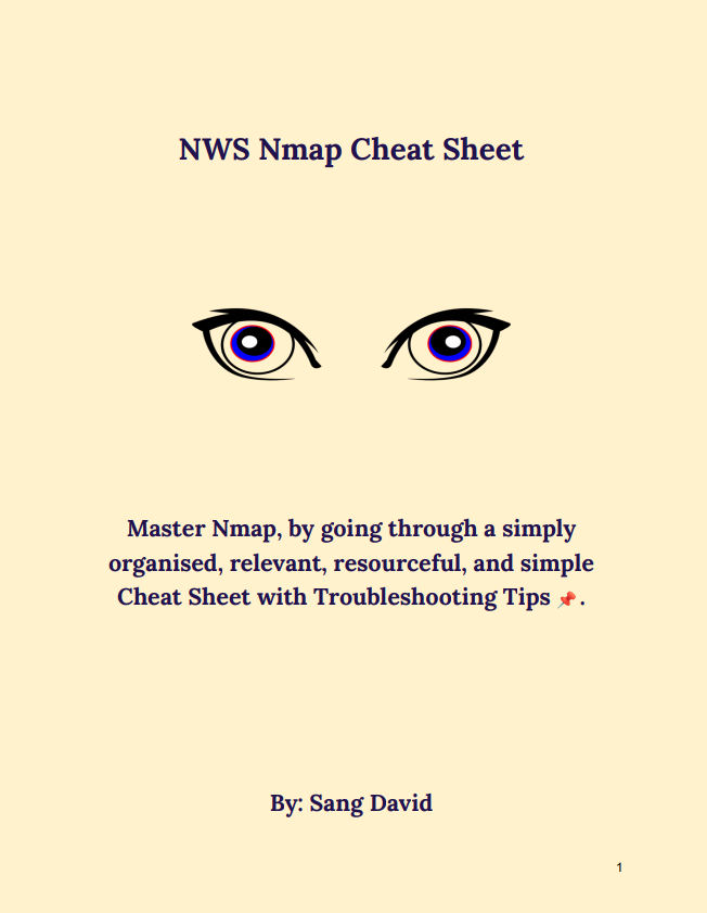 NWS Nmap Cheat Sheet