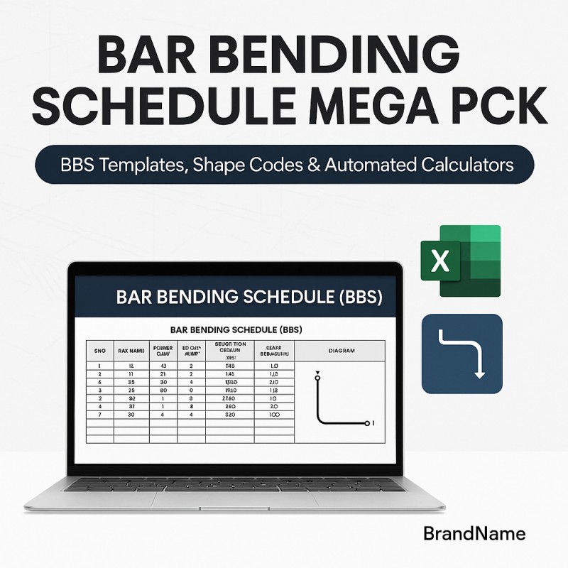 Buy Bar Bending Schedule Mega Pack – BBS Templates, Shape Codes ...