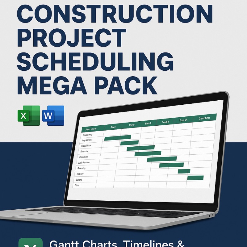 Buy Construction Project Scheduling Mega Pack – Gantt Charts, Timelines ...